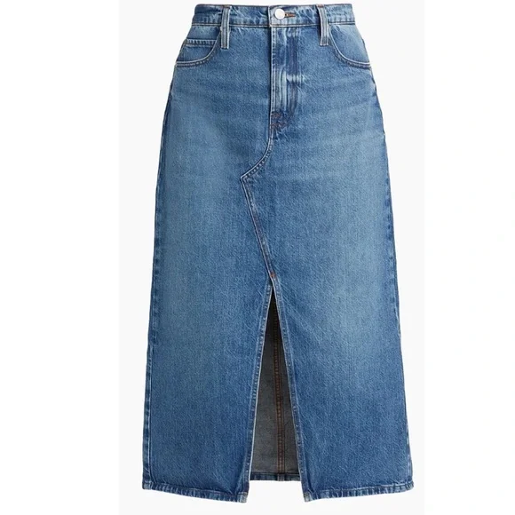 Frame NWT Midaxi Denim Skirt 32 L XL Jeanskirt NEW